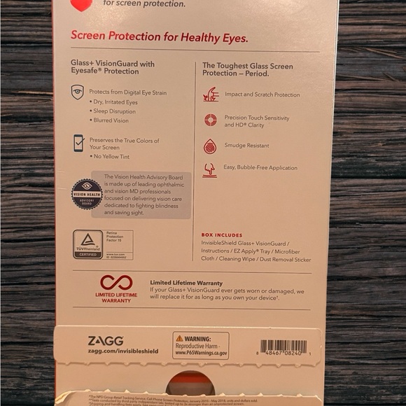 ZAGG InvisibleShield Glass+ VisionGuard for iPhone 8/7 - Picture 2 of 4